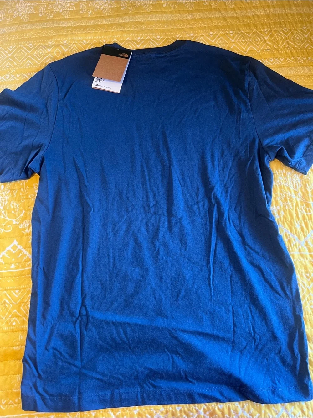 The North Face Men's Short Sleeve Tee in Blue with White Logo NWT